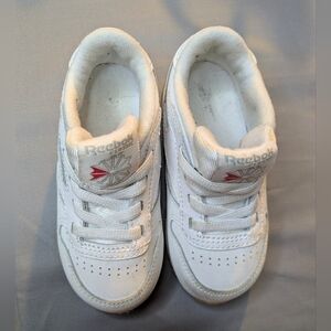 Reebok Kids White and Red Sneakers